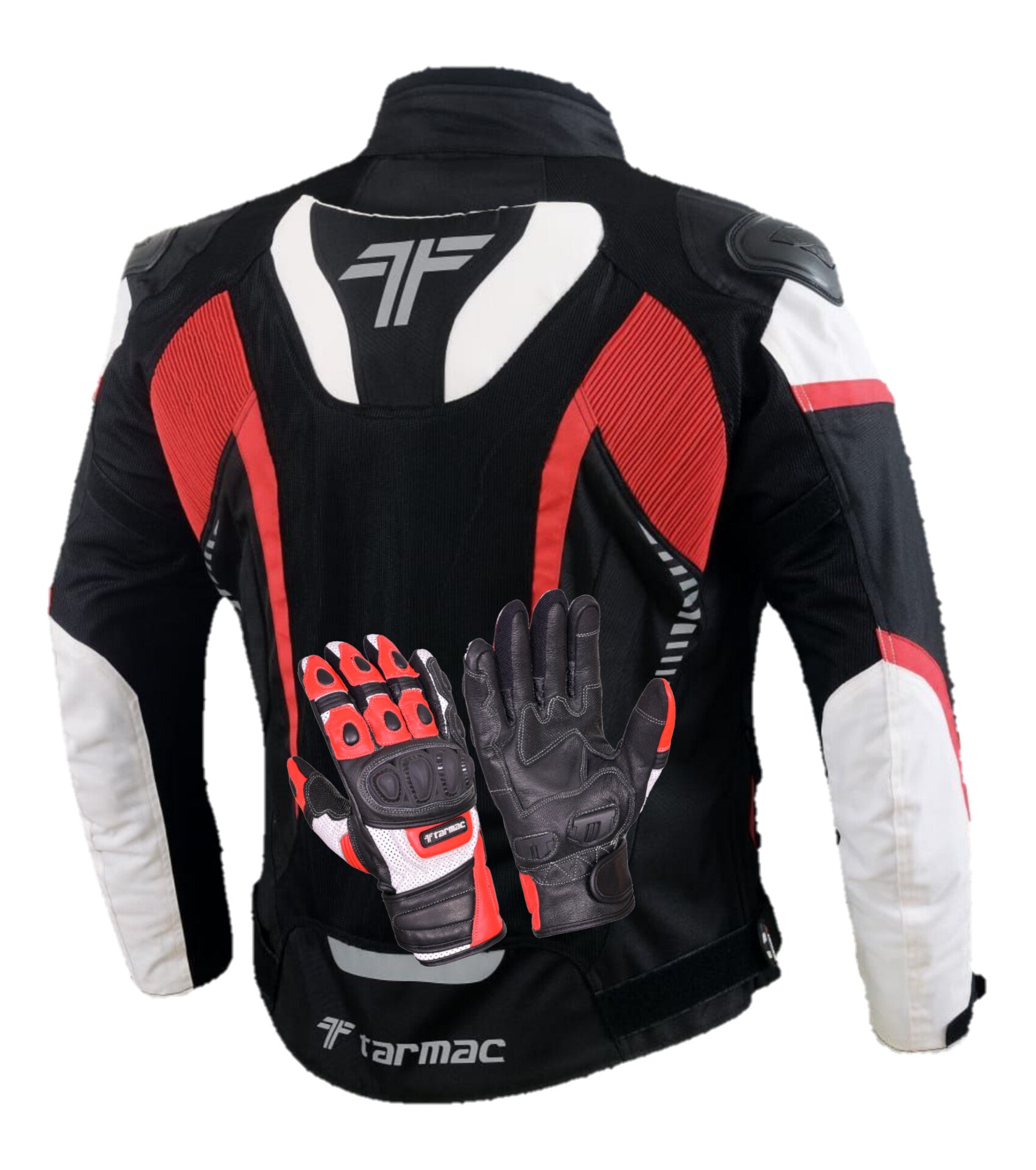 Tarmac Corsa Black/White/Red Riding Jacket with SAFE TECH