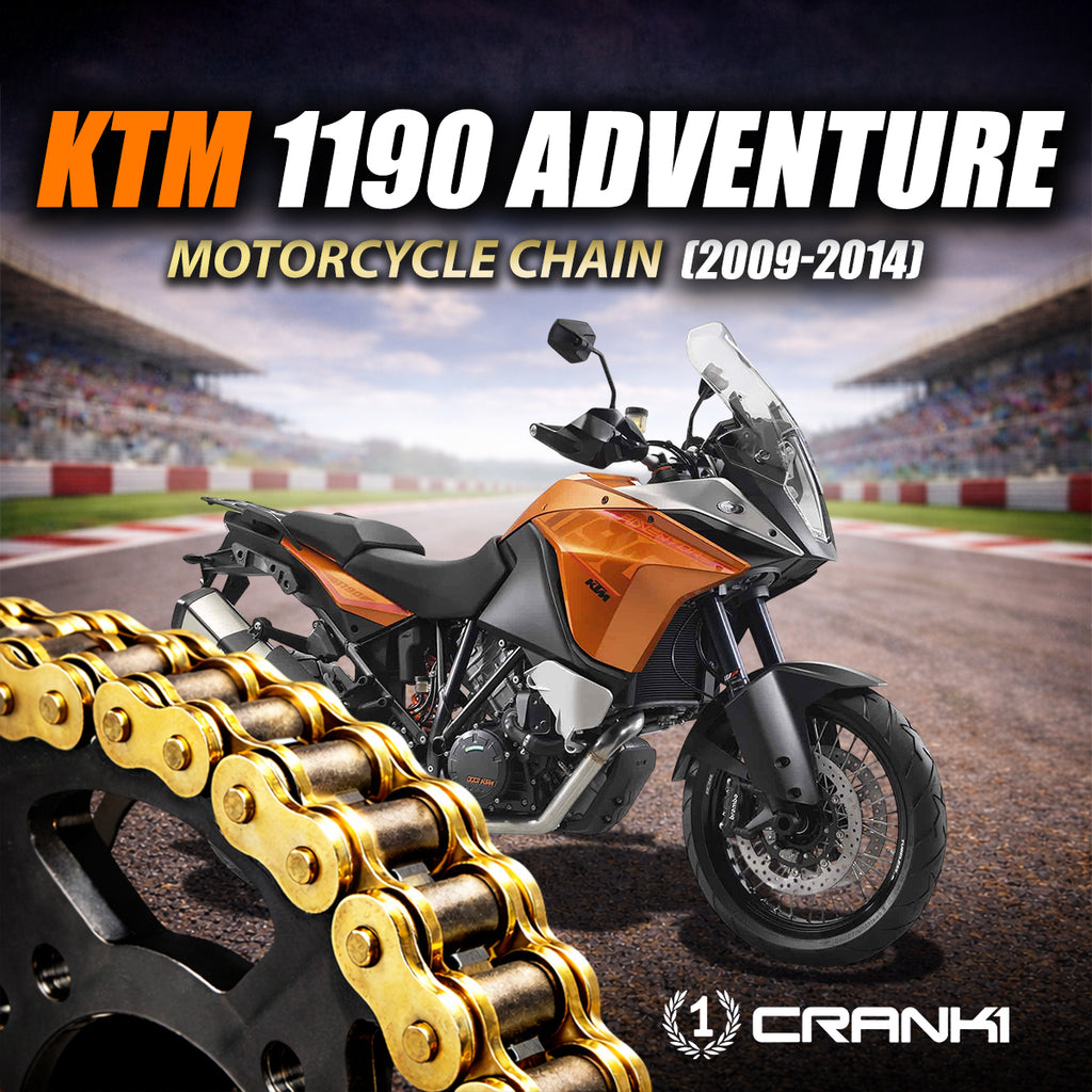Chain For KTM 1190 Adventure (2009-2014) - 525 Pitch x 118 Links Gold (ZVMX) - CRANK1