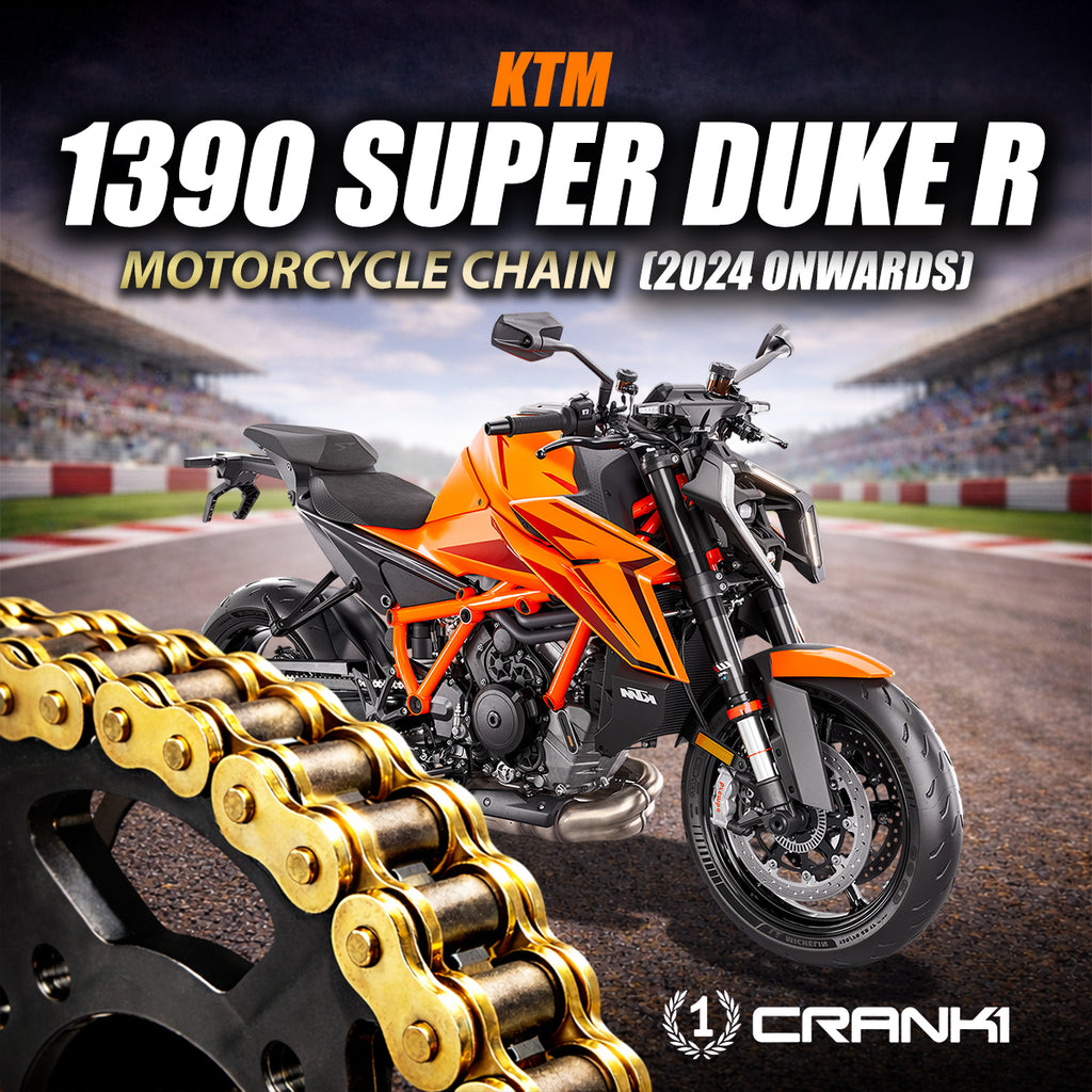 Chain For KTM 1390 Super Duke R (2024 Onwards) - 525 Pitch x 112 Links Gold (ZVMX) - CRANK1