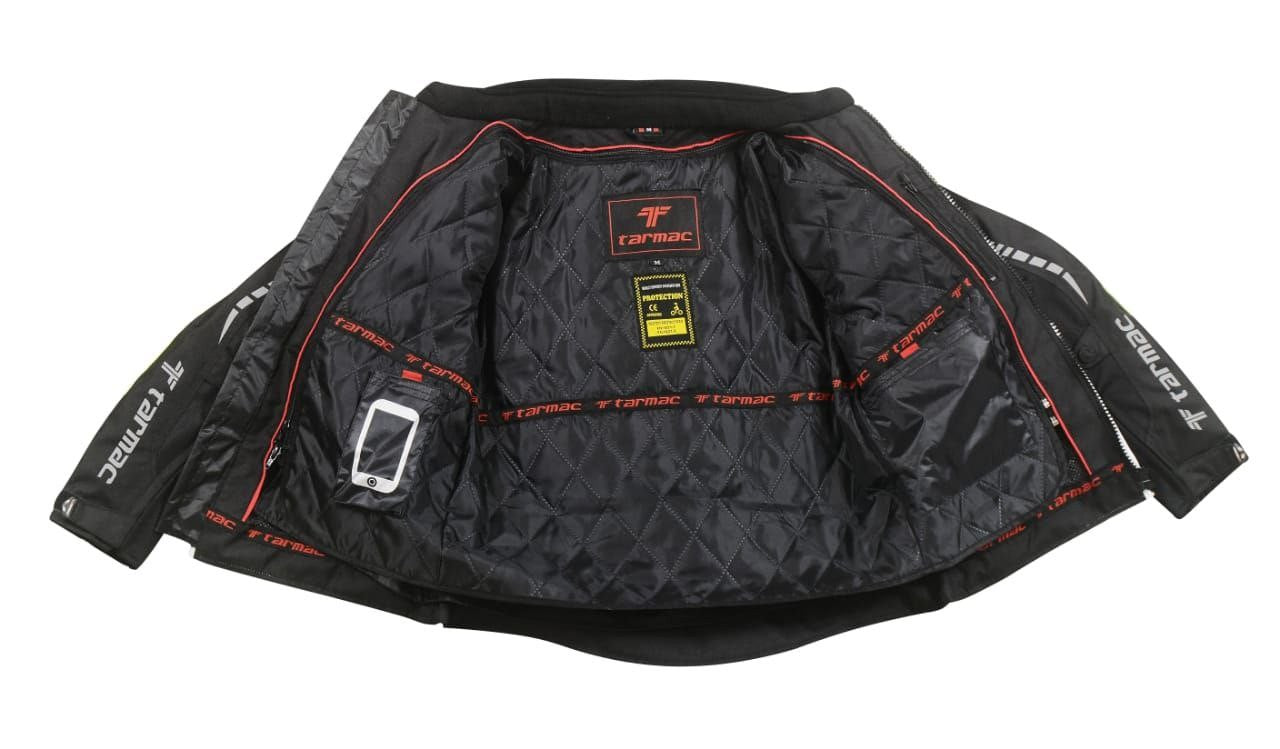 Tarmac Corsa Black/White/Red Riding Jacket with SAFE TECH protectors