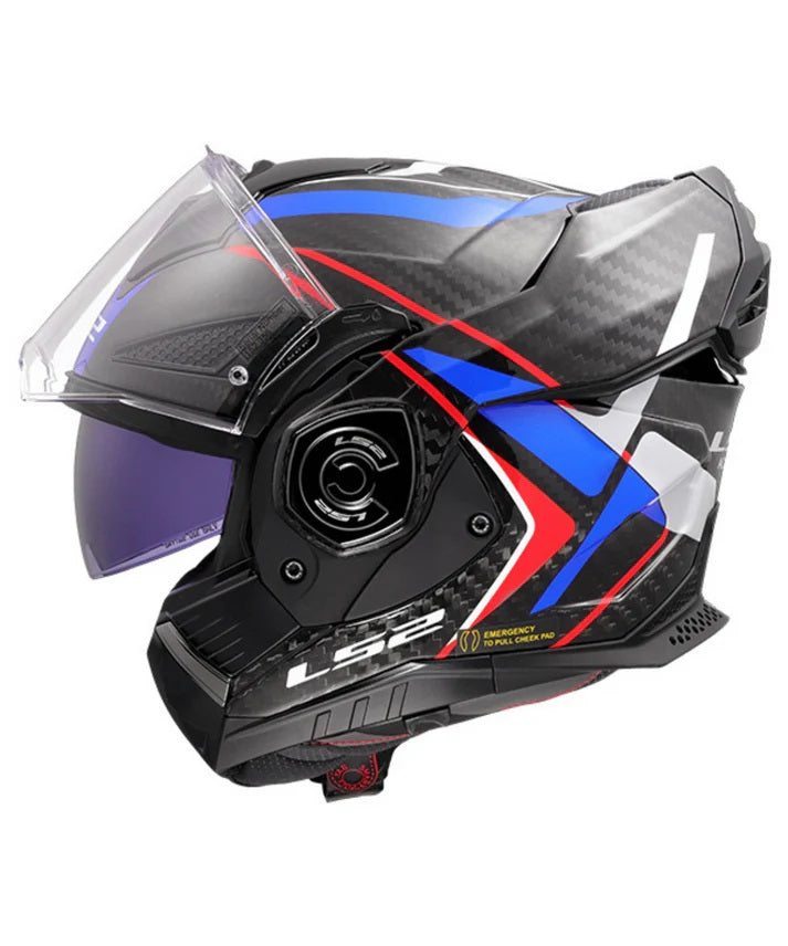 LS2 FF901 Advant X Solid Carbon Future II White Blue