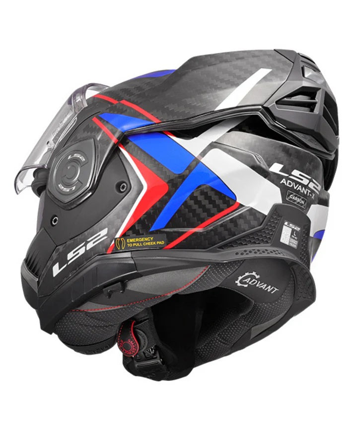 LS2 FF901 Advant X Solid Carbon Future II White Blue