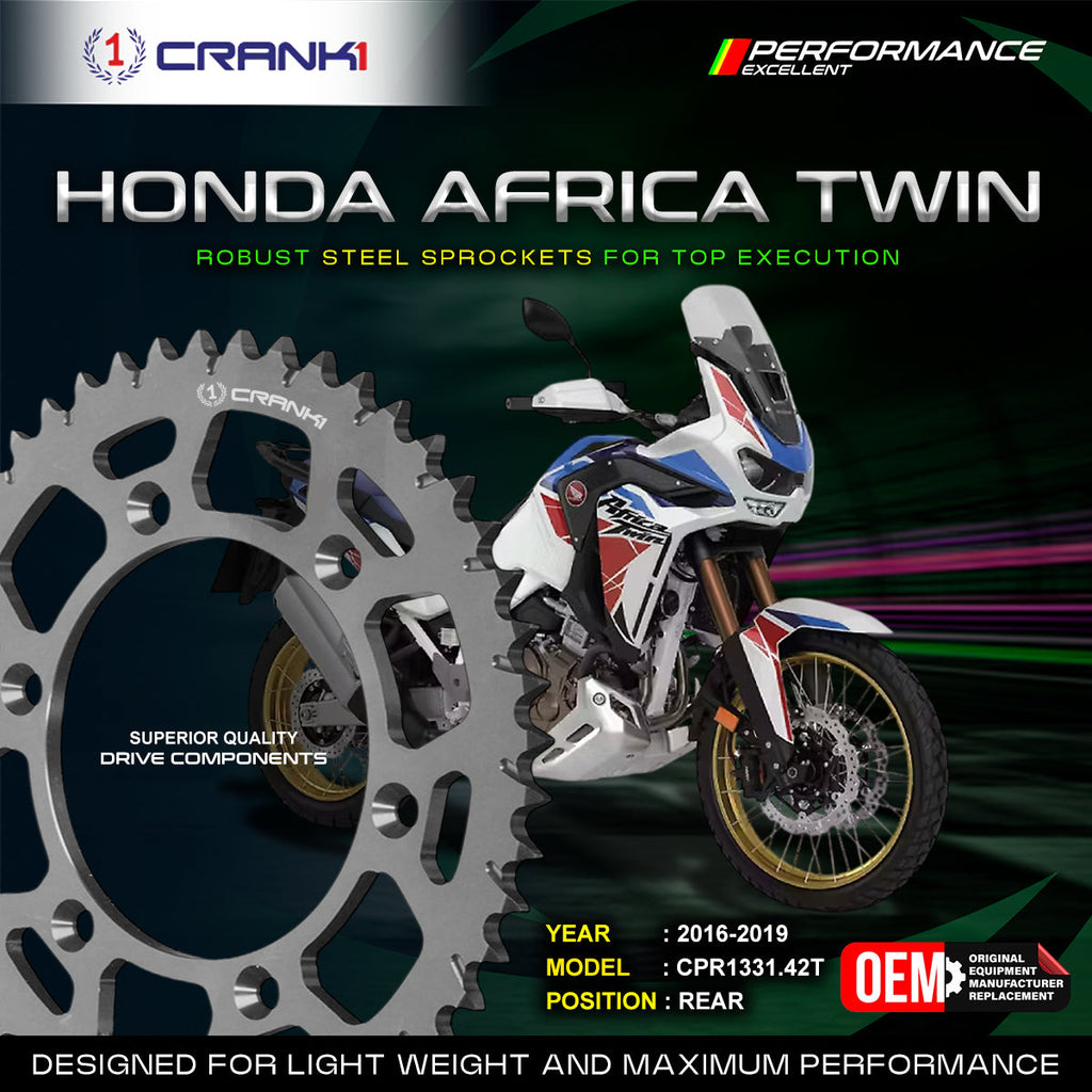 Sprocket For Honda Africa Twin (2016-2019) - Rear - CPR1331.42T - CRANK1