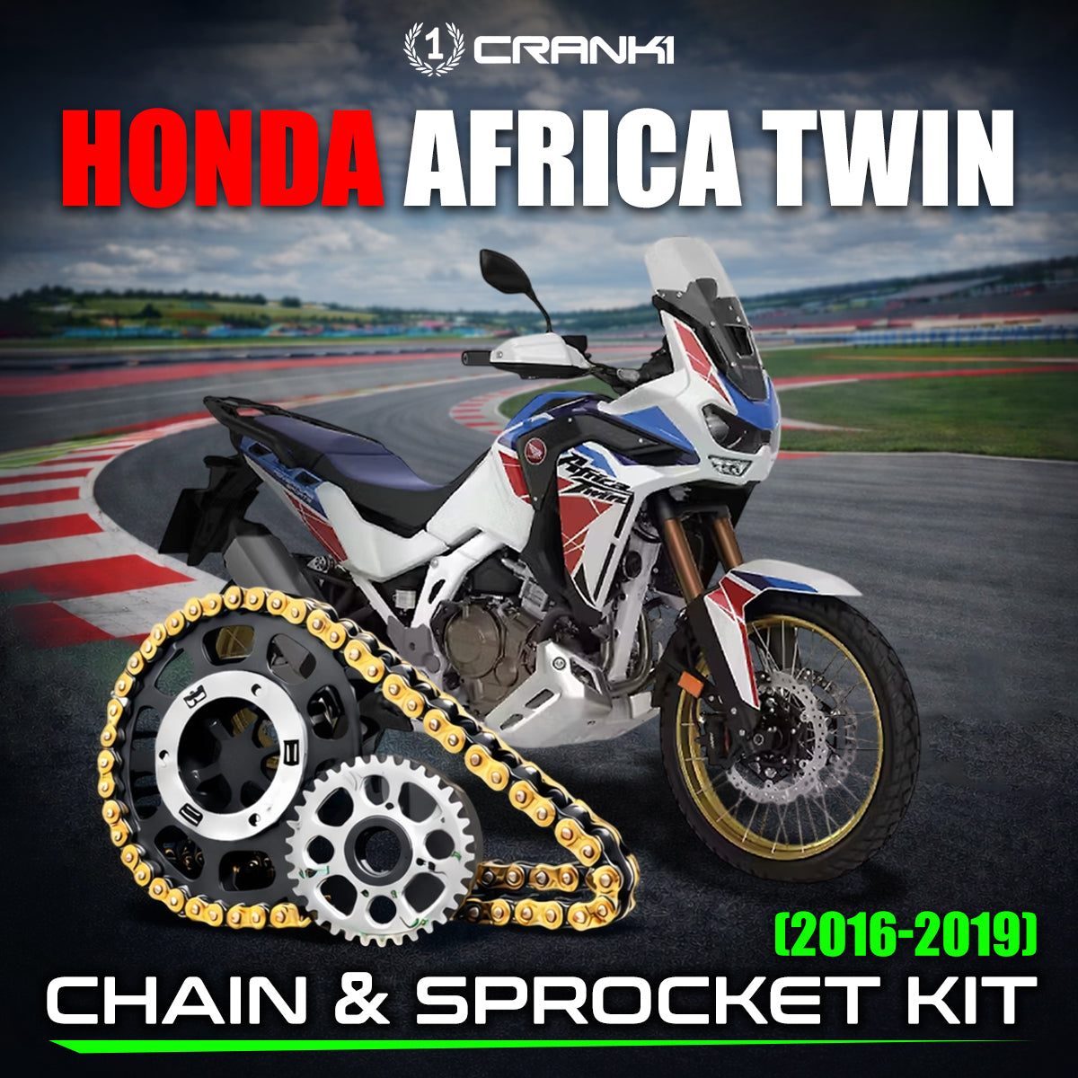 Chain And Sprocket Kit For Honda Africa Twin (2016-2019) - CRANK1