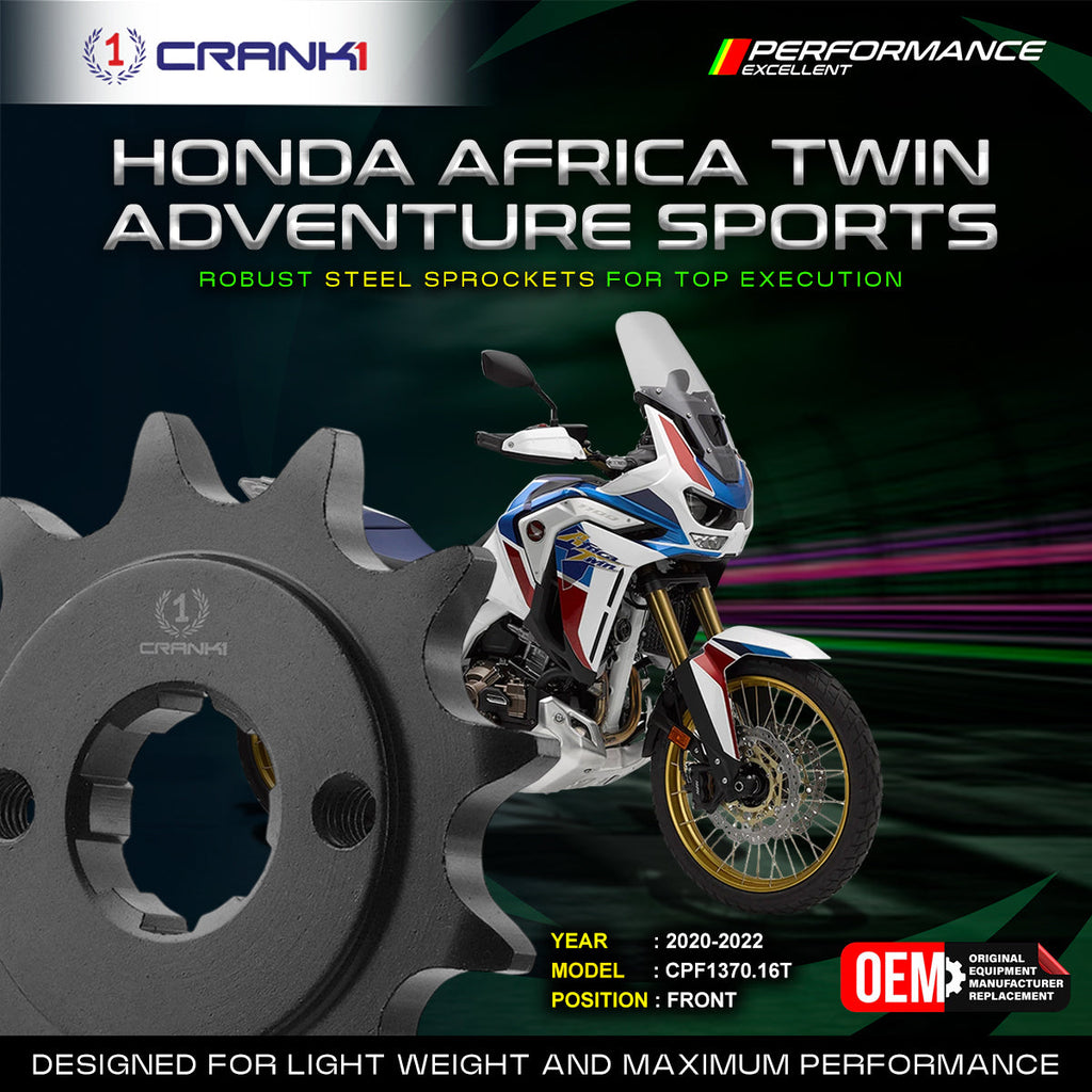 Sprocket For Honda Africa Twin Adventure Sports (2020-2022) - Front - CPF1370.16T - CRANK1