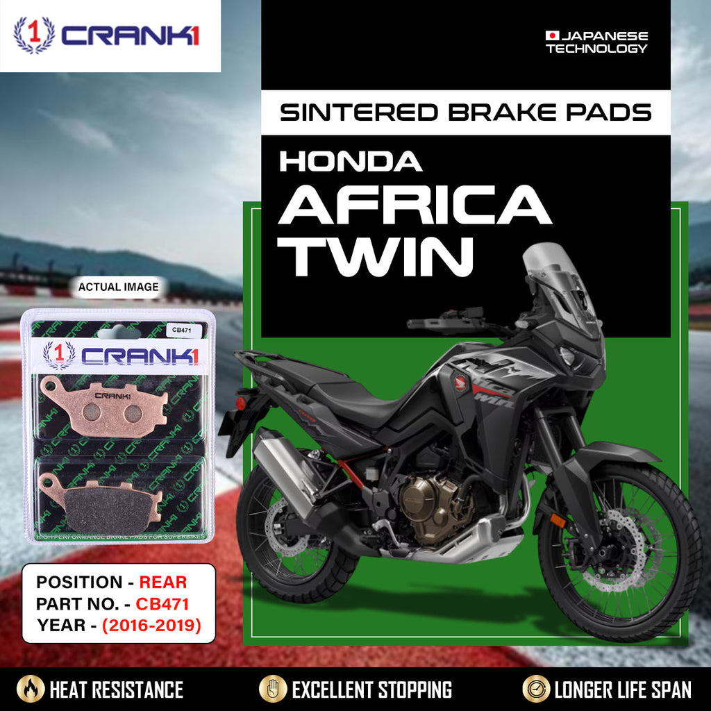Sintered Brake Pads For Honda Africa Twin (2016-2019) - Rear - CB471 - 1 Set - CRANK1