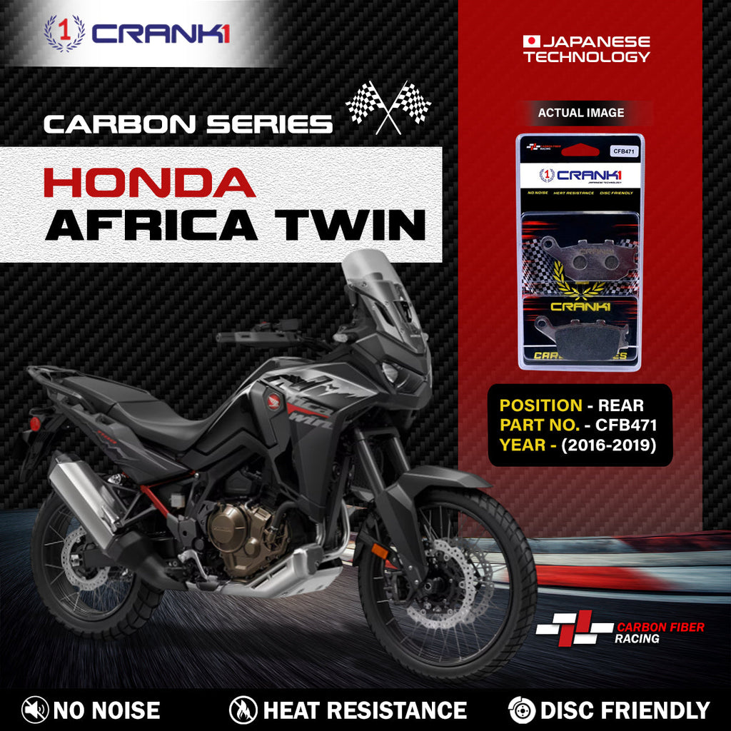 Carbon Brake Pads For Honda Africa Twin (2016-2019) - Rear - CFB471 - 1 Set - CRANK1