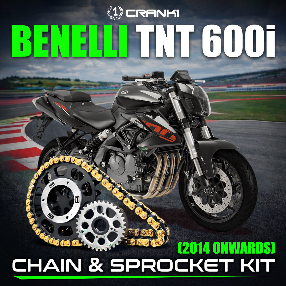 Chain And Sprocket Kit For Benelli TNT 600i (2014 Onwards) - CRANK1