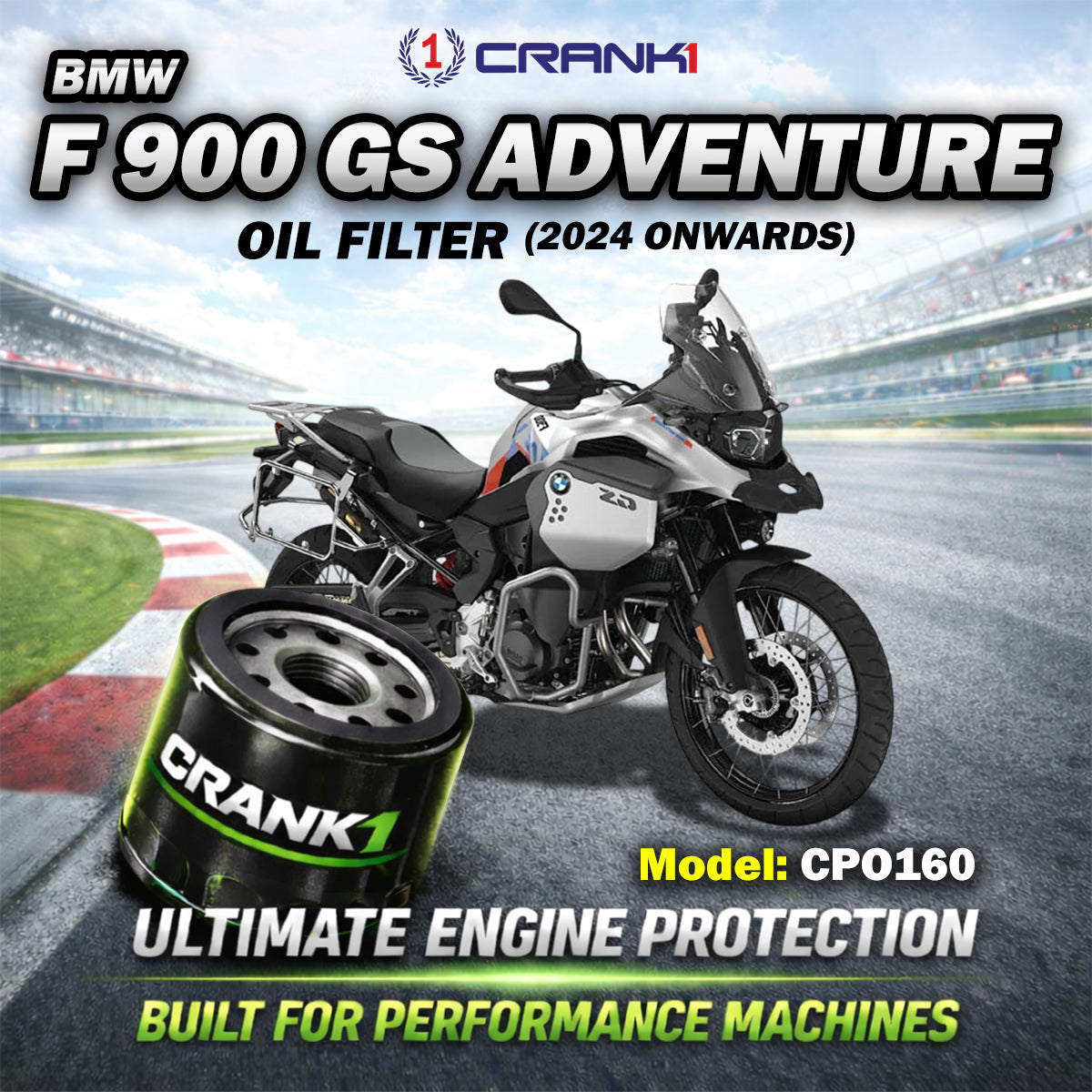 Oil Filter For BMW F 900 GS Adventure (2024 Onwards) - CPO160 - CRANK1