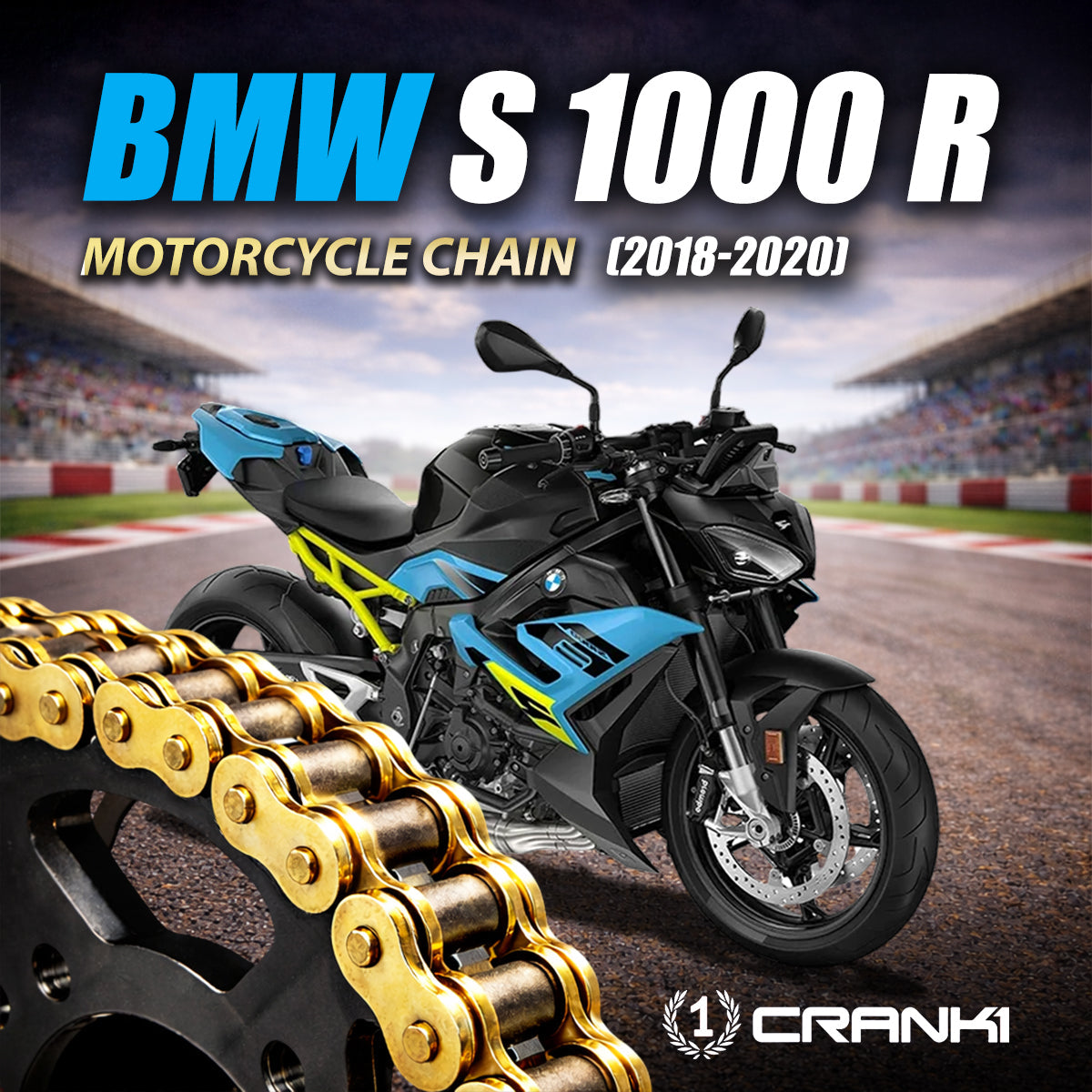 Chain For BMW S 1000 R (2018-2020) - 525 Pitch x 120 Links Gold (ZVMX) - CRANK1
