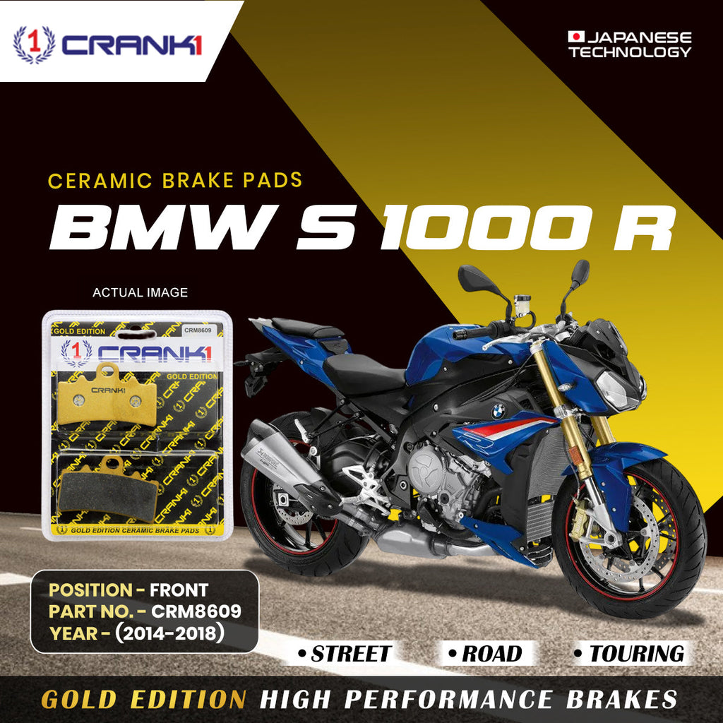 Ceramic Brake Pads For BMW S 1000 R (2014-2018) - Front - CRM8609 - 1 Set - CRANK1