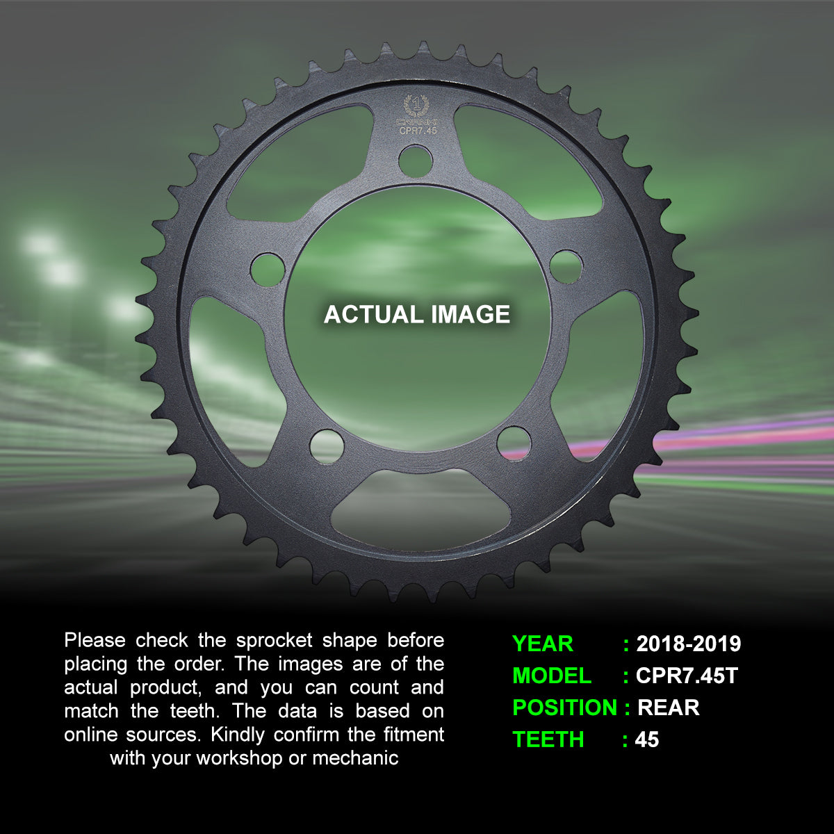 Sprocket For BMW S 1000 XR (2018-2019) - Rear - CPR7.45T - CRANK1