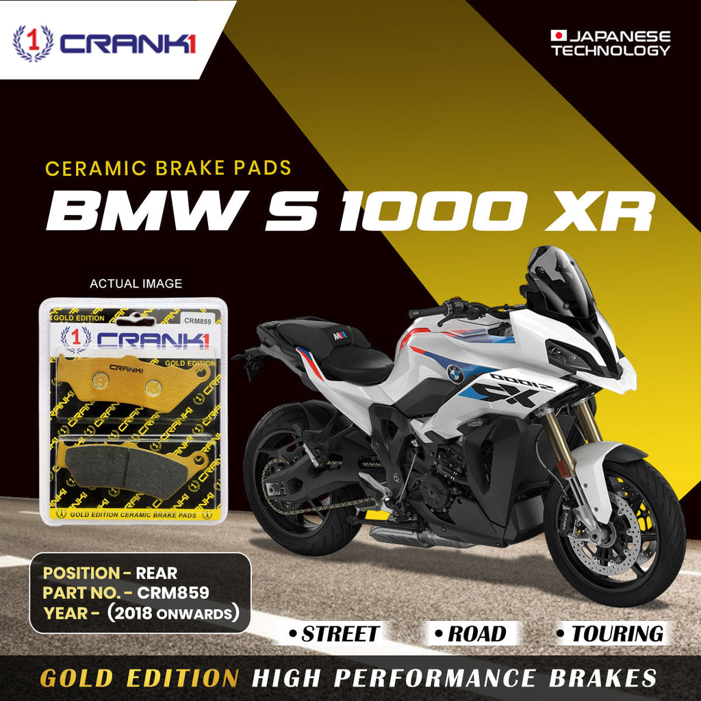 Ceramic Brake Pads For BMW S 1000 XR (2018 Onwards) - Rear - CRM859 - 1 Set - CRANK1