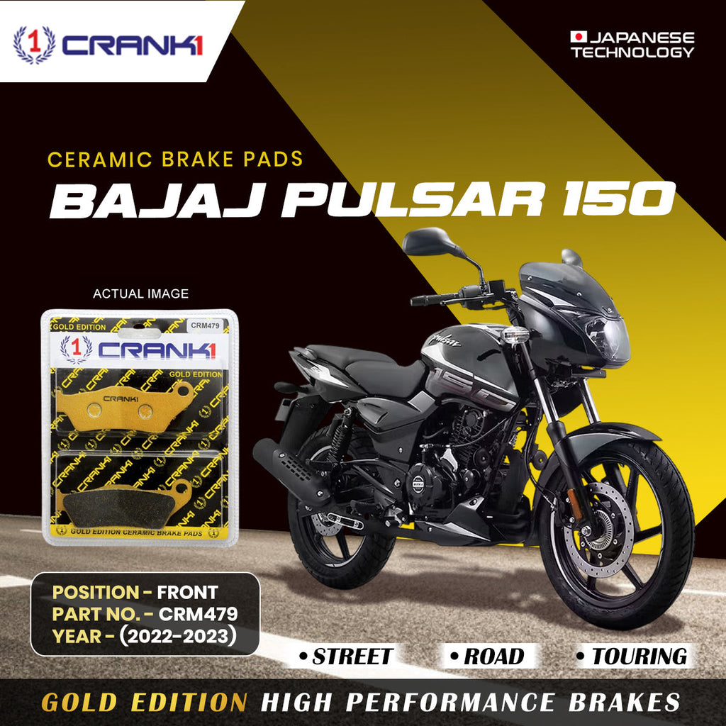 Ceramic Brake Pads For Bajaj Pulsar 150 (2022-2023) - Front - CRM479 - 1 Set - CRANK1