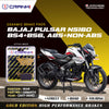 Ceramic Brake Pads For Bajaj Pulsar NS-160 BS4+BS6, ABS+NON-ABS (2017-2025) - Rear - CRM4174 - 1 Set - CRANK1