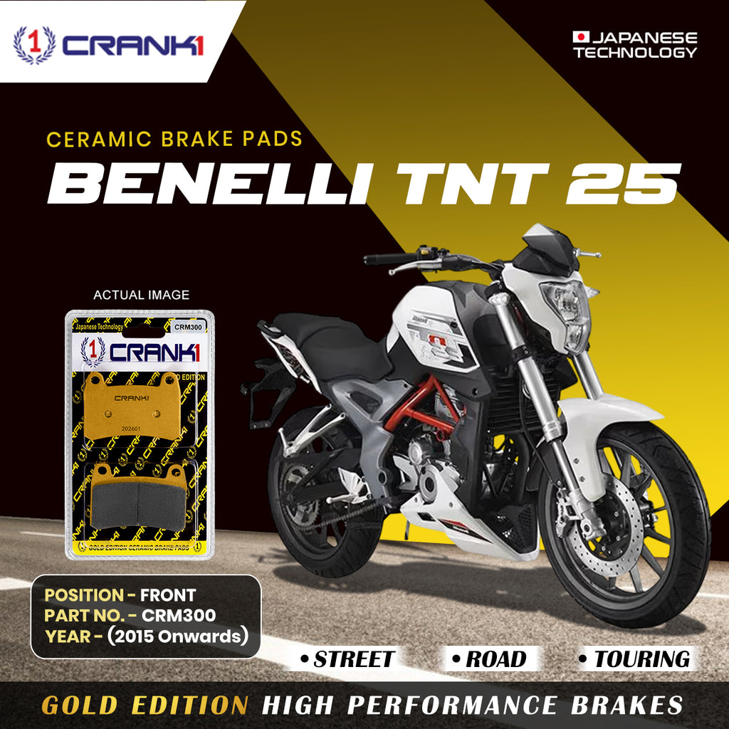 Ceramic Brake Pads For Benelli TNT 25 (2015 onwards) - Front - CRM300 - 1 Set - CRANK1