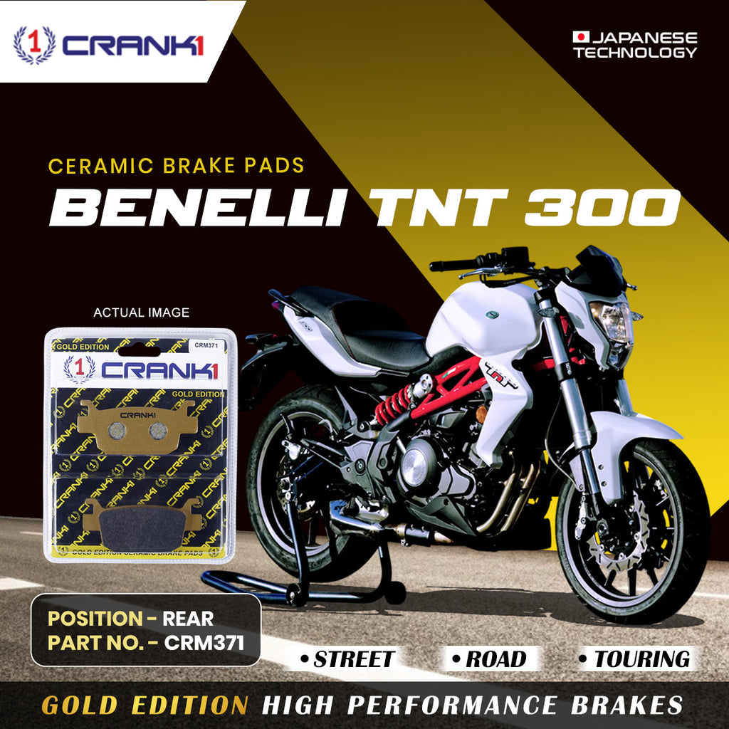 Ceramic Brake Pads For Benelli TNT 300 - Rear - CRM371 - 1 Set - CRANK1