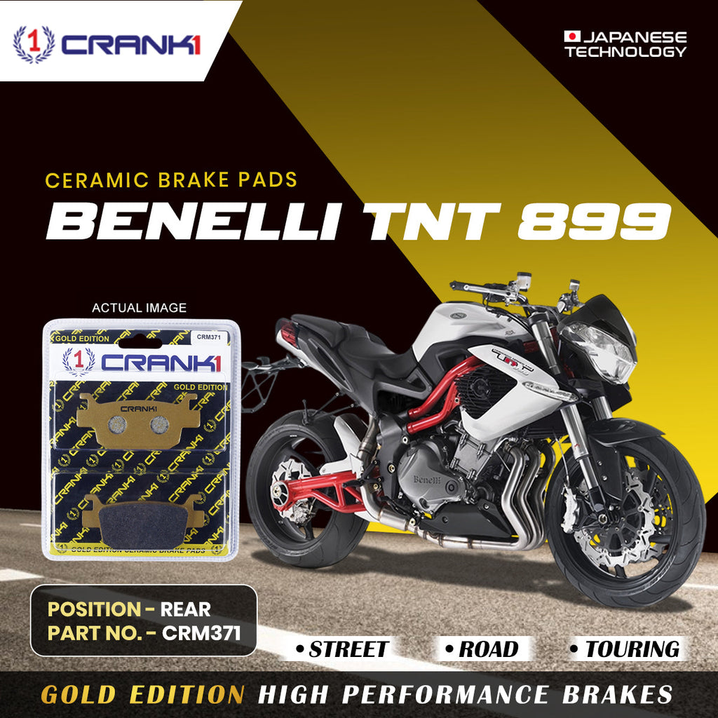 Ceramic Brake Pads For Benelli TNT 899 - Rear - CRM371 - 1 Set - CRANK1