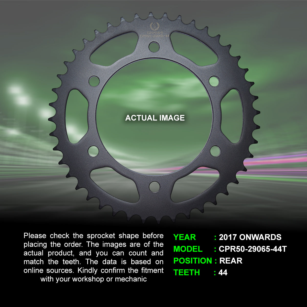 Chain And Sprocket Kit For Benelli TRK 502X (2017 Onwards) - CRANK1