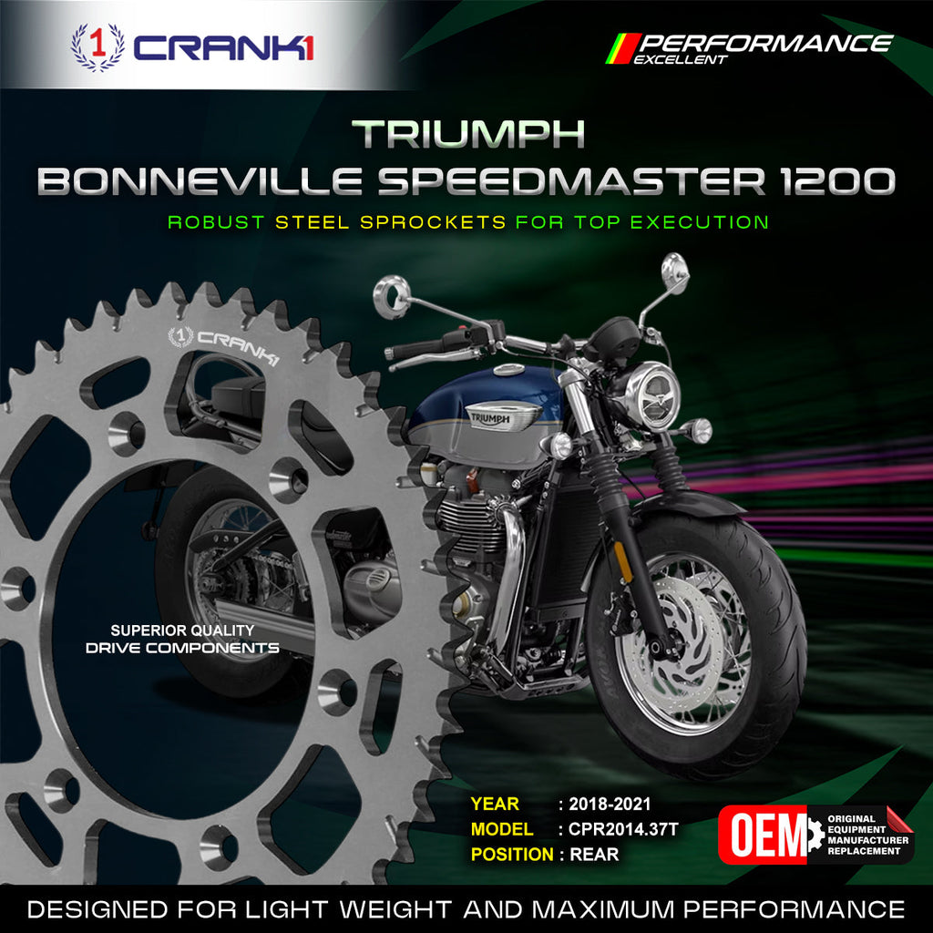 Sprocket For Triumph Bonneville Speedmaster 1200 (2018-2021) - Rear - CPR2014.37T - CRANK1