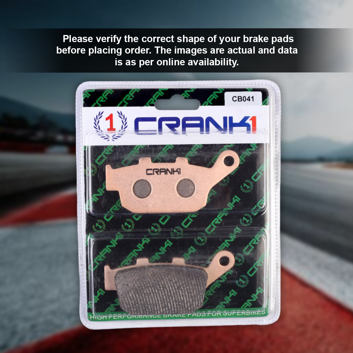 Sintered Brake Pads For Triumph Bonneville Speedmaster 1200 (2018 Onwards) - Rear - CB041 - 1 Set - CRANK1