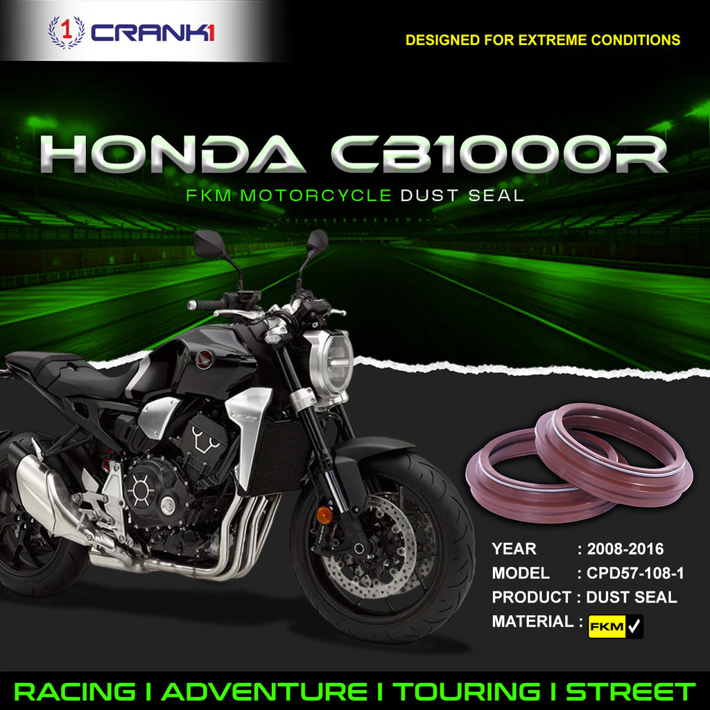 Fork Dust Seals Pair For Honda CB1000R (2008-2016) - CPD57-108-1 - CRANK1
