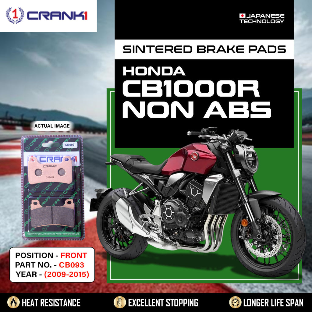 Sintered Brake Pads For Honda CB1000R NON ABS (2009-2015) - Front - CB093 - 2 Sets Required - CRANK1
