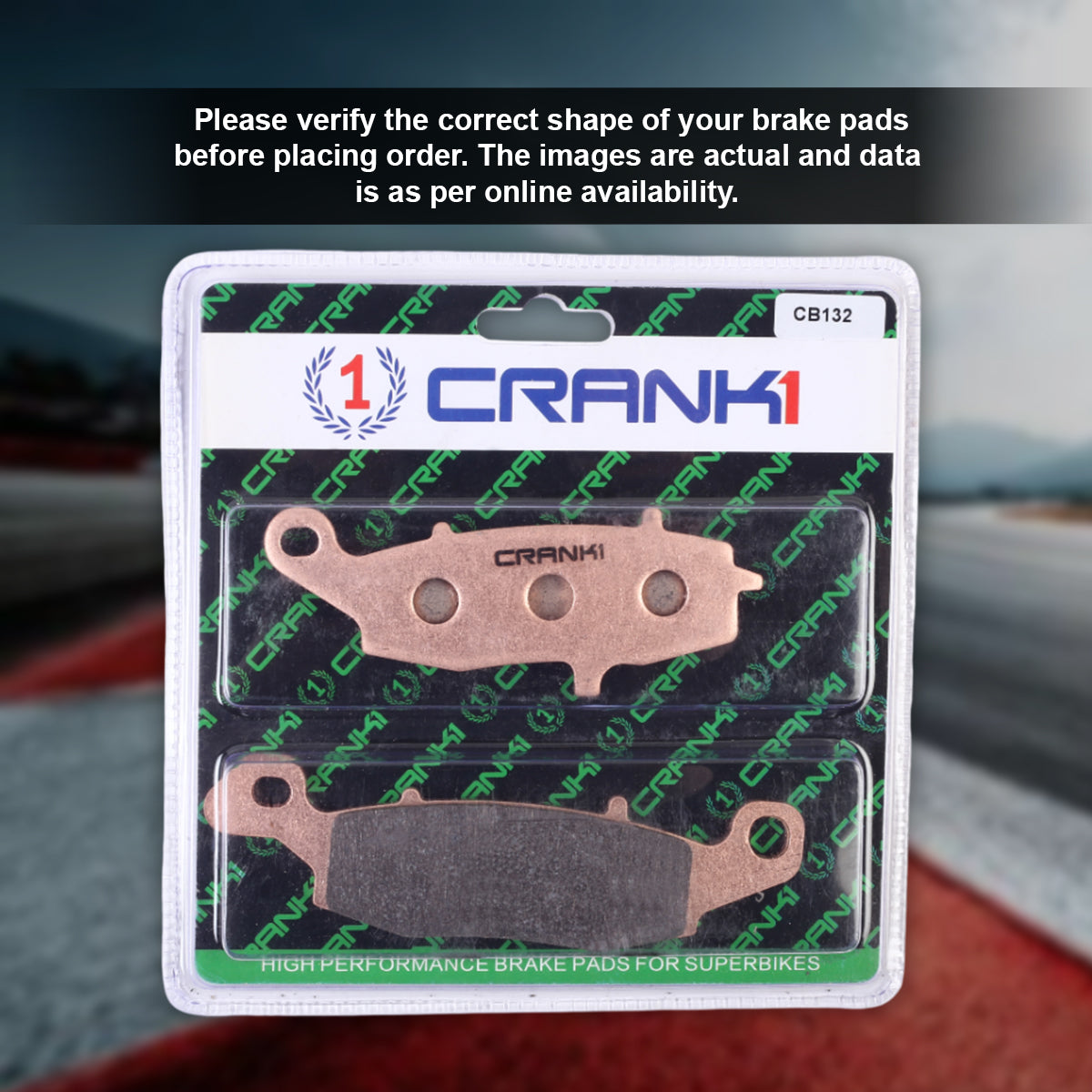 Sintered Brake Pads For Kawasaki Ninja 650 (2006-2016) - Front - CB922 + CB132 - 2 Sets - CRANK1