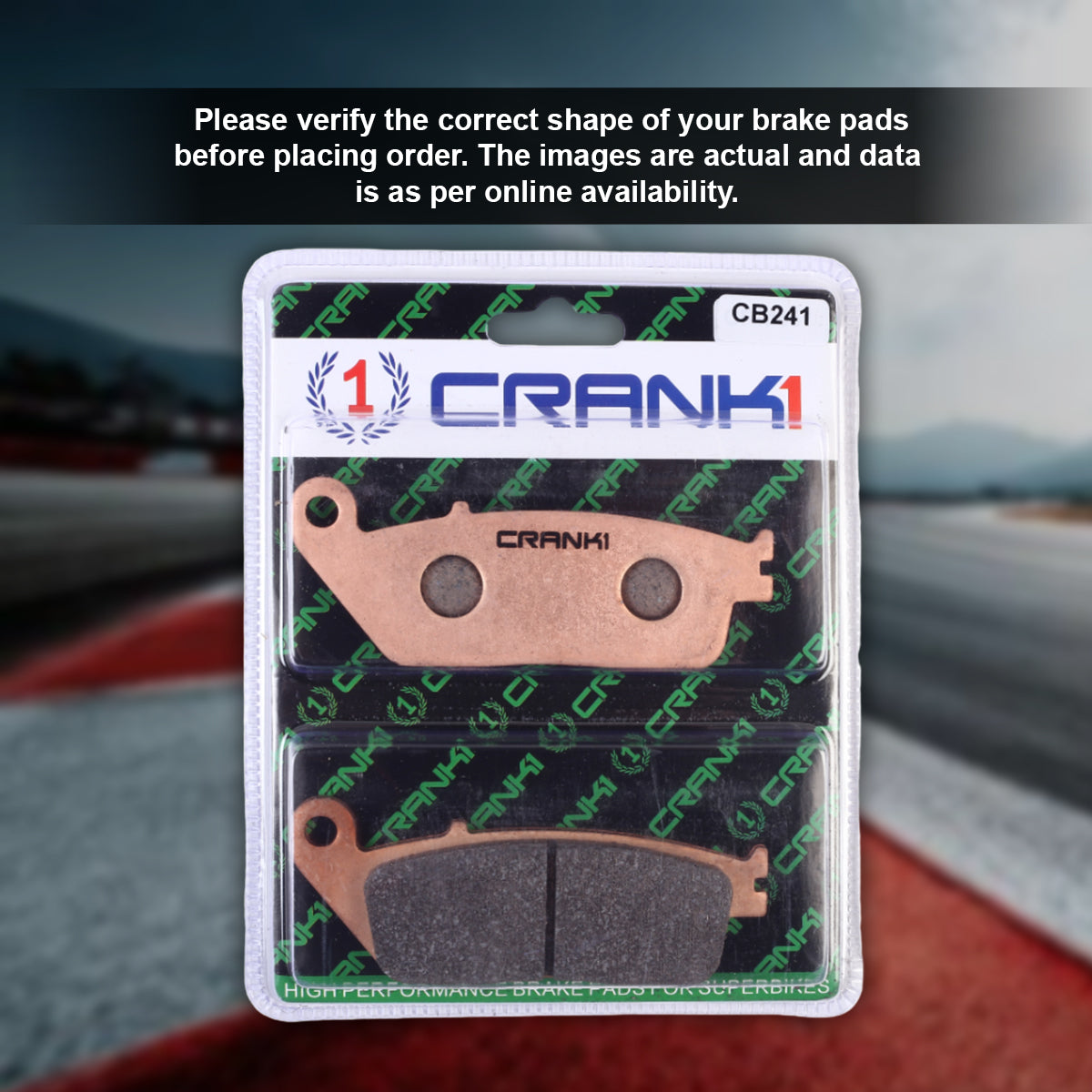Sintered Brake Pads For Kawasaki Versys-X 300 (2017 Onwards) - Front - CB241 - 1 Set - CRANK1