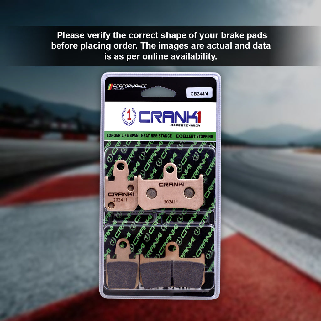 Sintered Brake Pads For Yamaha VMAX (1993-2003) - Front - CB244/4 - 2 Sets Required - CRANK1