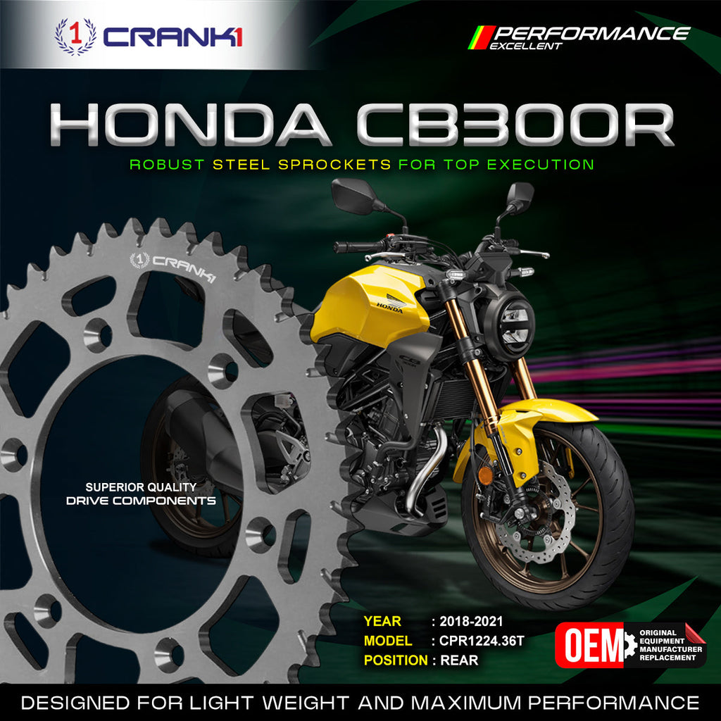 Sprocket For Honda CB 300R (2018-2021) - Rear - CPR1224.36T - CRANK1