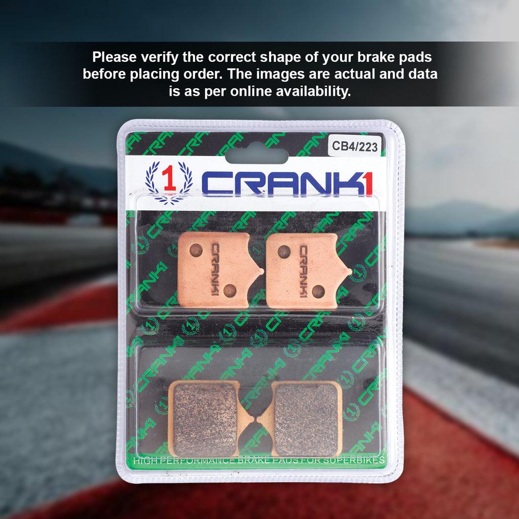Sintered Brake Pads For Benelli TNT 600i (2014 Onwards) - Front - CB4/223 - 2 Sets - CRANK1