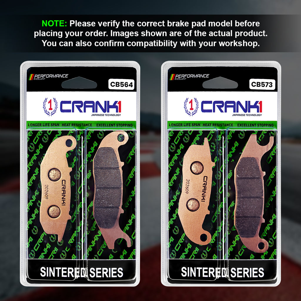 Sintered Brake Pads For Honda XL750 Transalp (2023 Onwards) - Front - CB573 + CB564 - 2 Sets - CRANK1
