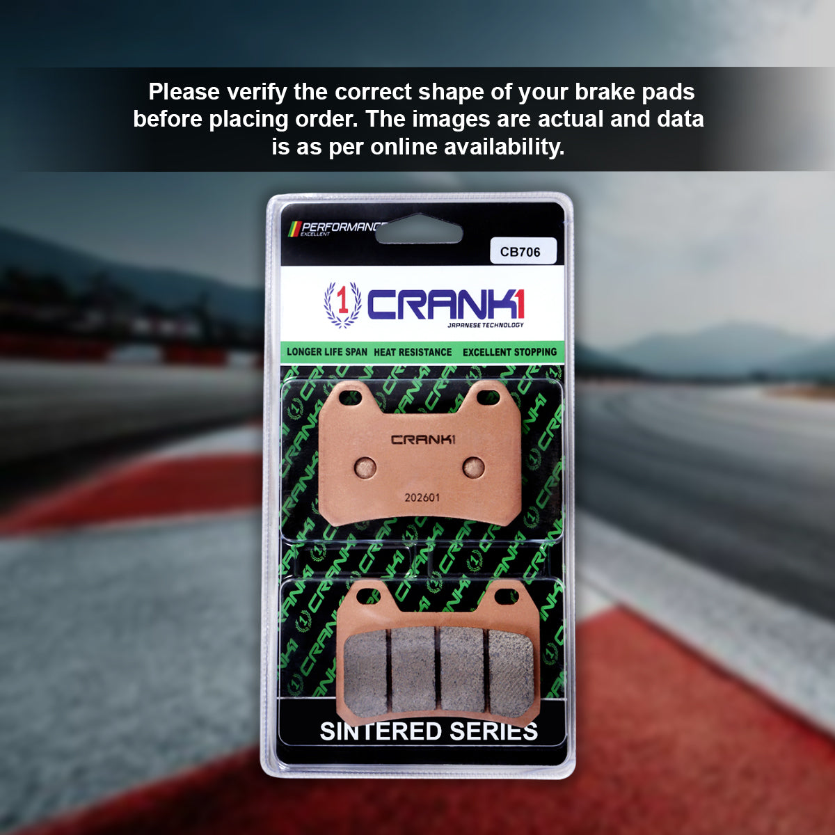 Sintered Brake Pads For Triumph Speed Twin 900 (2025) - Front - CB706 - 2 Sets - CRANK1