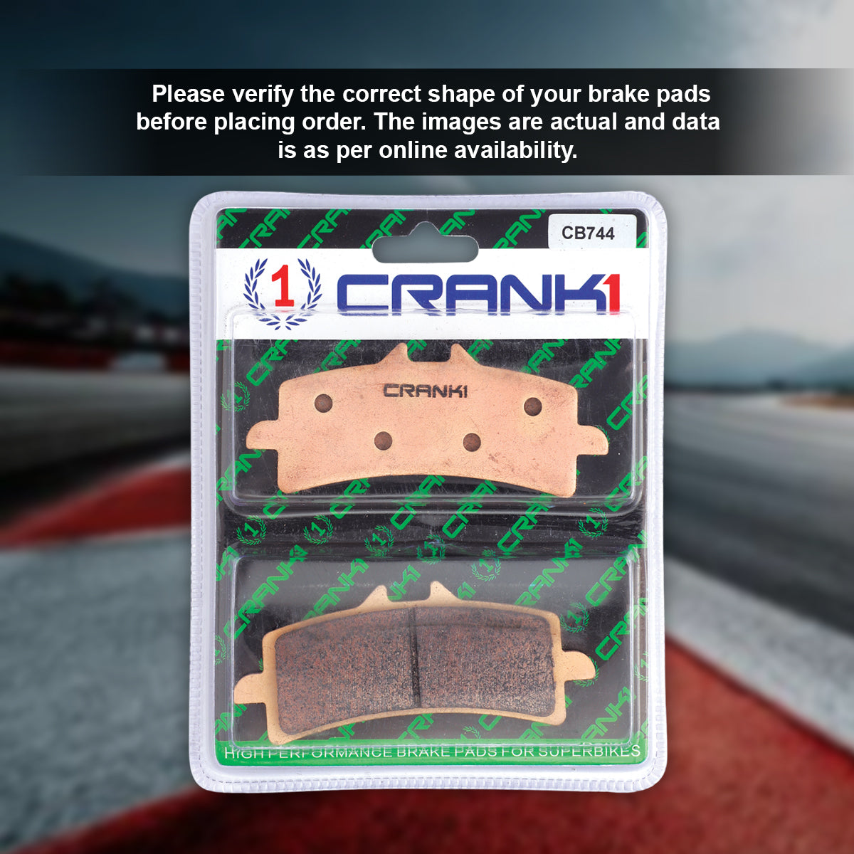 Sintered Brake Pads For Triumph Rocket 3 Storm (2024) - Front - CB744 - 2 Sets - CRANK1