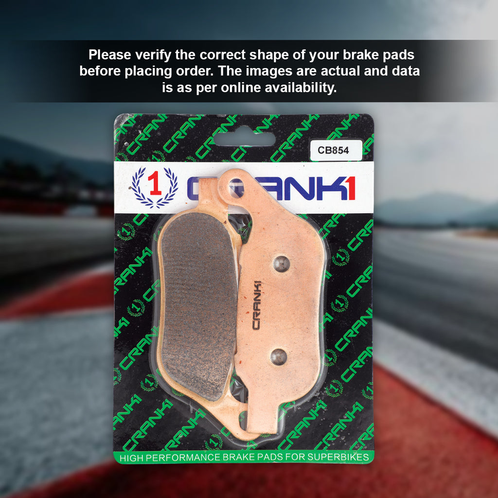 Sintered Brake Pads For Harley Davidson Heritage Softail Classic (2015-2017) - Rear - CB854 - 1 Set - CRANK1