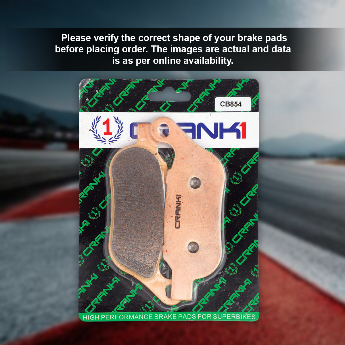 Sintered Brake Pads For Harley Davidson Heritage Softail Classic (2015-2017) - Rear - CB854 - 1 Set - CRANK1
