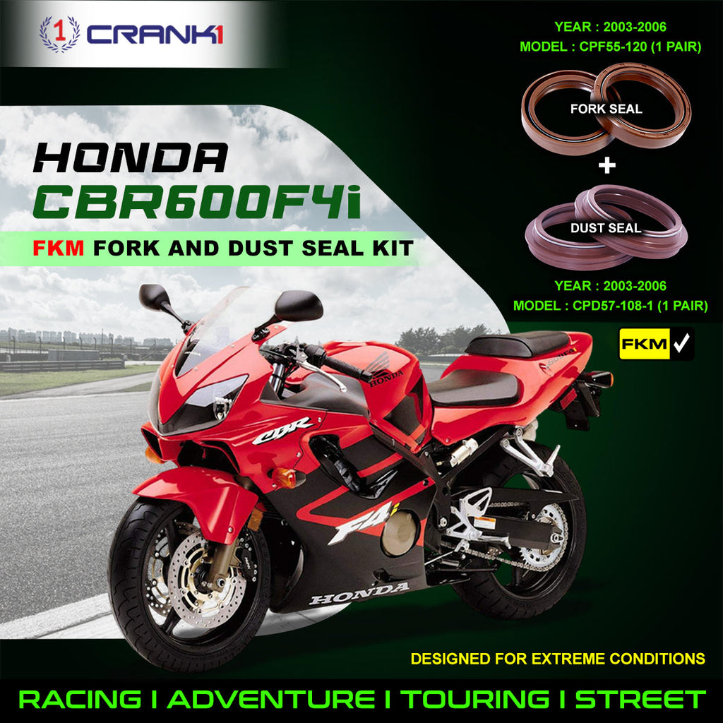 Fork And Dust Seals Kit For Honda CBR600F4i (2003-2006) - CRANK1