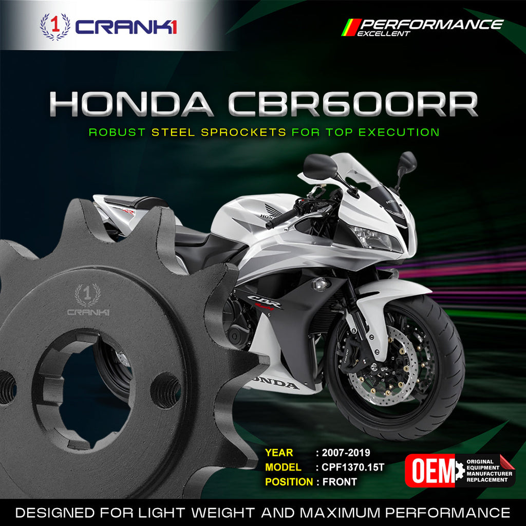 Sprocket For Honda CBR600RR (2007-2019) - Front - CPF1370.15T - CRANK1