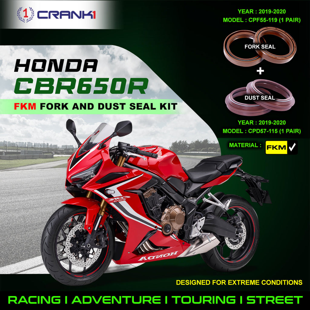 Fork And Dust Seals Kit For Honda CBR650R (2019-2020) - CRANK1