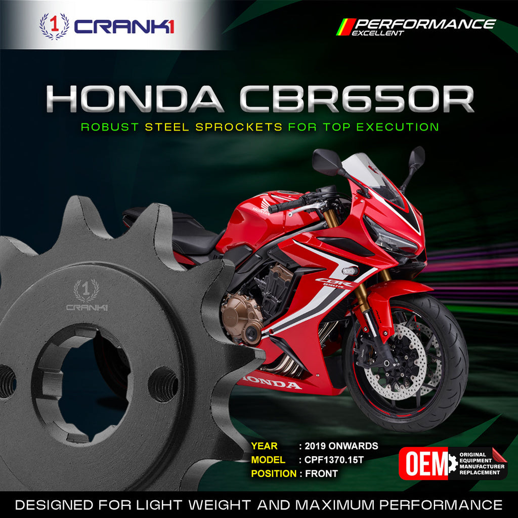 Sprocket For Honda CBR650R (2019 Onwards) - Front - CPF1370.15T - CRANK1