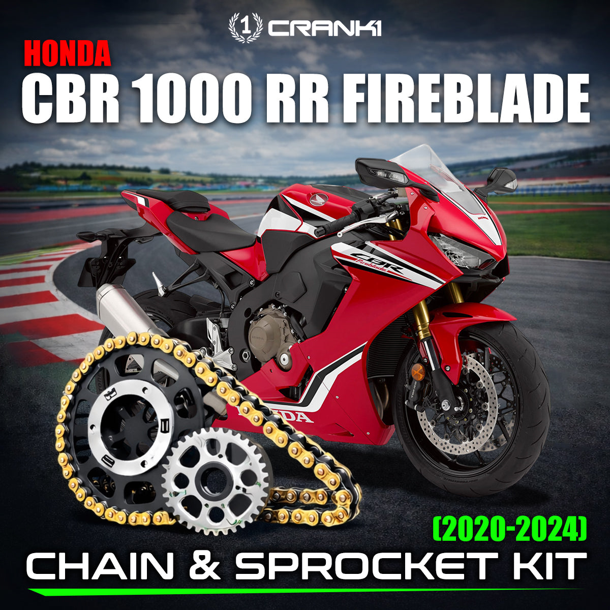 Chain And Sprocket Kit For Honda CBR 1000 RR Fireblade (2020-2024) - CRANK1
