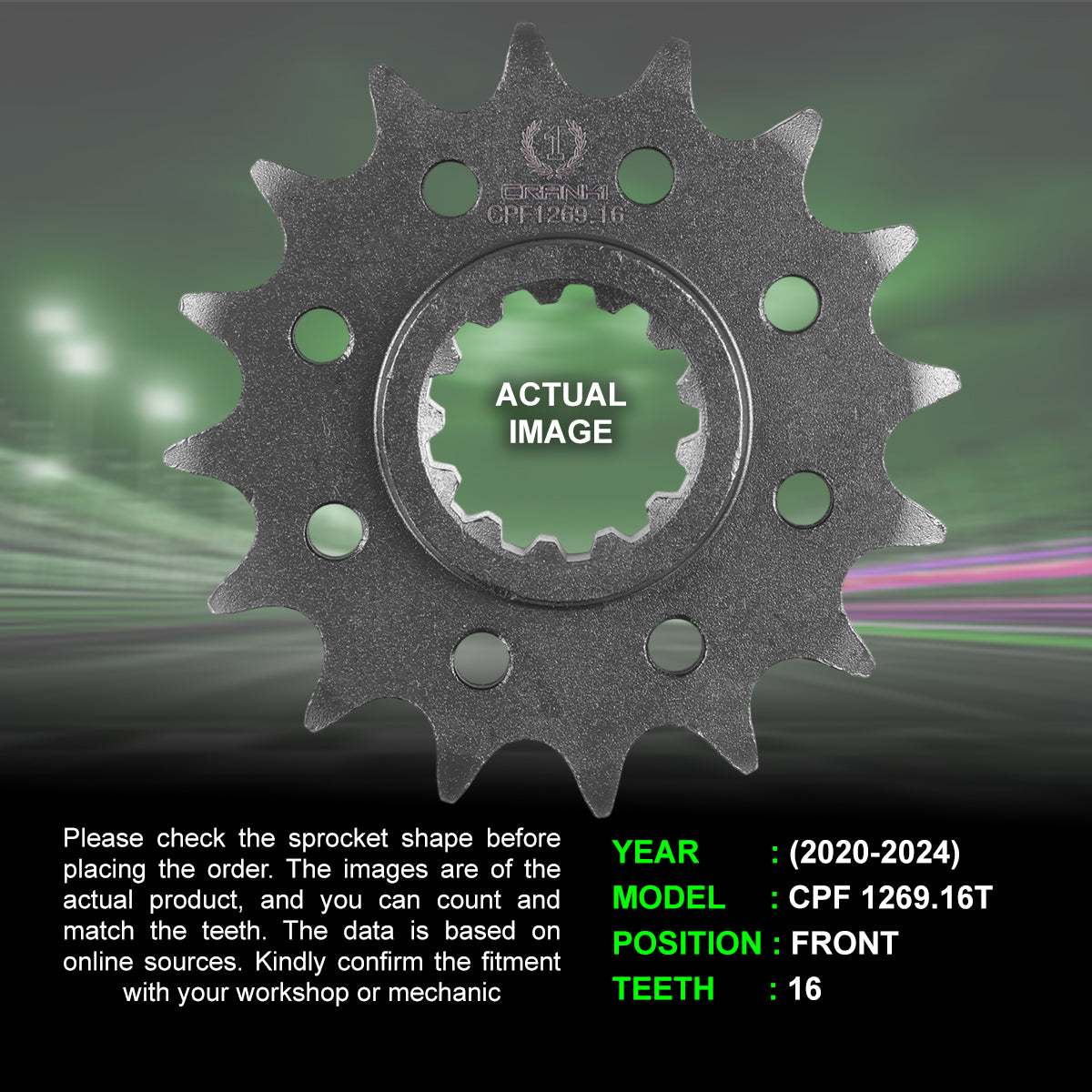 Chain And Sprocket Kit For Honda CBR 1000 RR Fireblade (2020-2024) - CRANK1