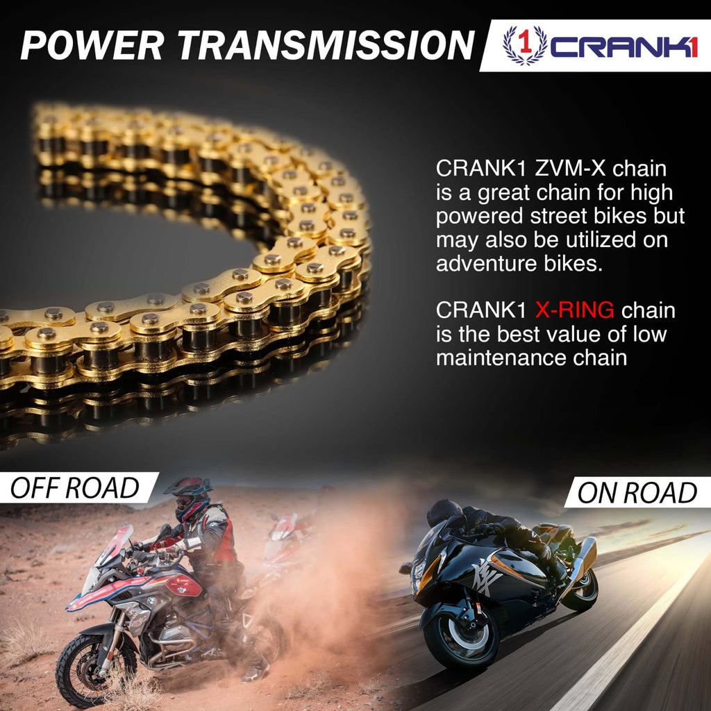 Chain For Triumph Trident 660 (2021) - 520 Pitch x 120 Links Gold (ZVMX) - CRANK1