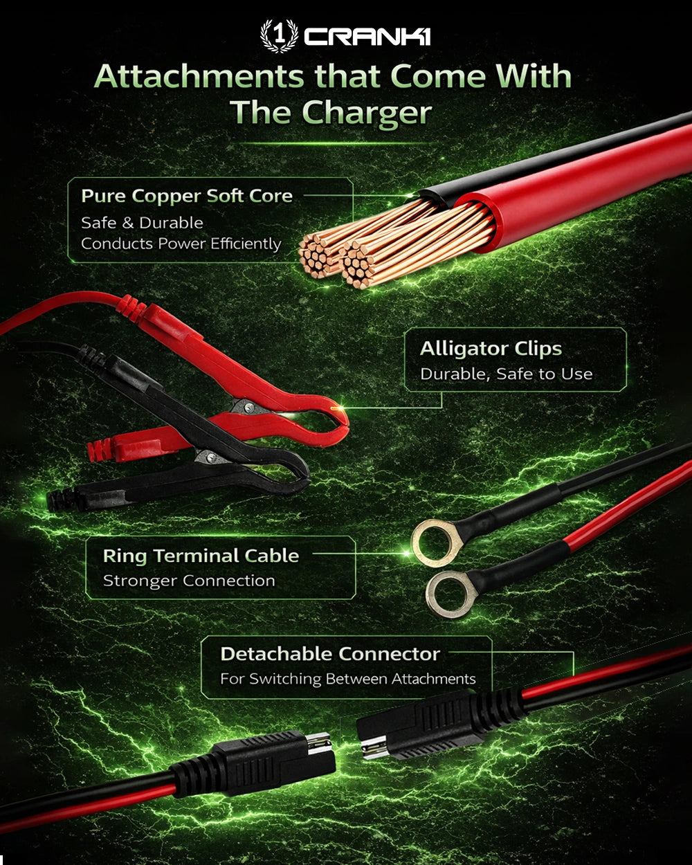 Charger For Car Battery - F3500 - CRANK1