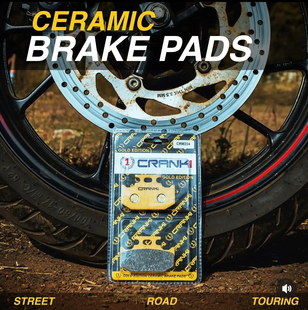 Ceramic Brake Pads For Yezdi Roadster - Rear - CRM359 - 1 Set - CRANK1