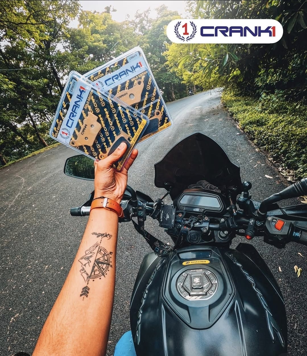 Ceramic Brake Pads For Yezdi Roadster - Rear - CRM359 - 1 Set - CRANK1