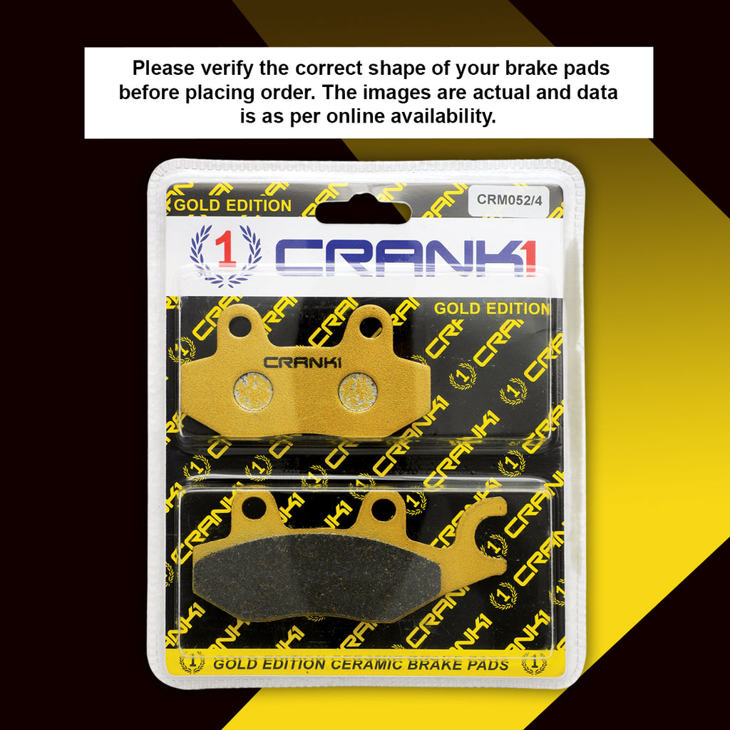 Ceramic Brake Pads For Kawasaki Ninja 400 - Front - CRM052/4 - 1 Set - CRANK1