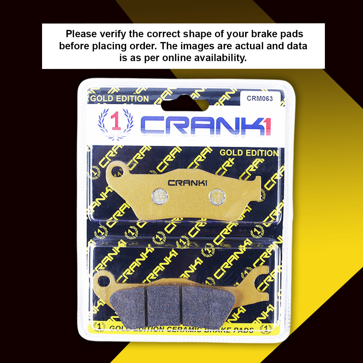 Ceramic Brake Pads For Aprilia SR150 - Front - CRM063 - 1 Set - CRANK1