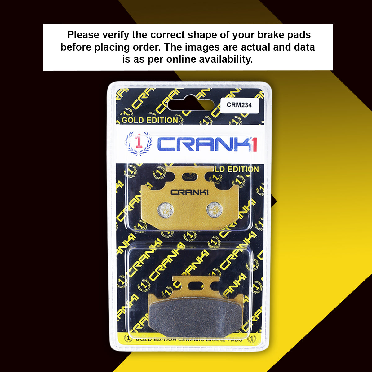 Ceramic Brake Pads For Yamaha R15 V4 (2022-2023) - Rear - CRM234 - 1 Set - CRANK1